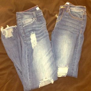 2 pairs Distressed jeans BUNDLE